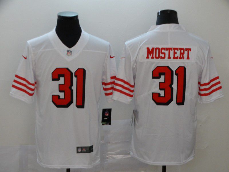 Men San Francisco 49ers 31 Mostert White New Nike Vapor Untouchable Limited NFL Jersey